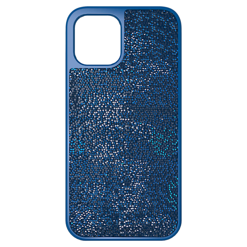 Glam Rock smartphone case, iPhone® 12 Pro Max, Blue by SWAROVSKI