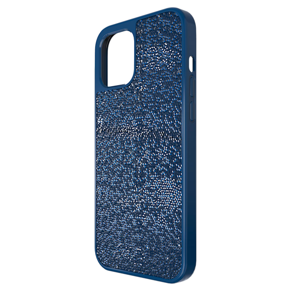 Glam Rock smartphone case, iPhone® 12 Pro Max, Blue by SWAROVSKI