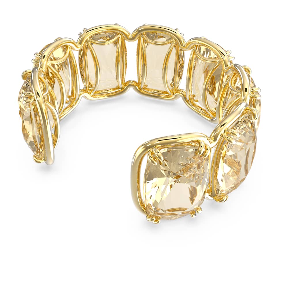 Harmonia cuff, Oversized floating crystals, Gold tone, Gold-tone plated by SWAROVSKI