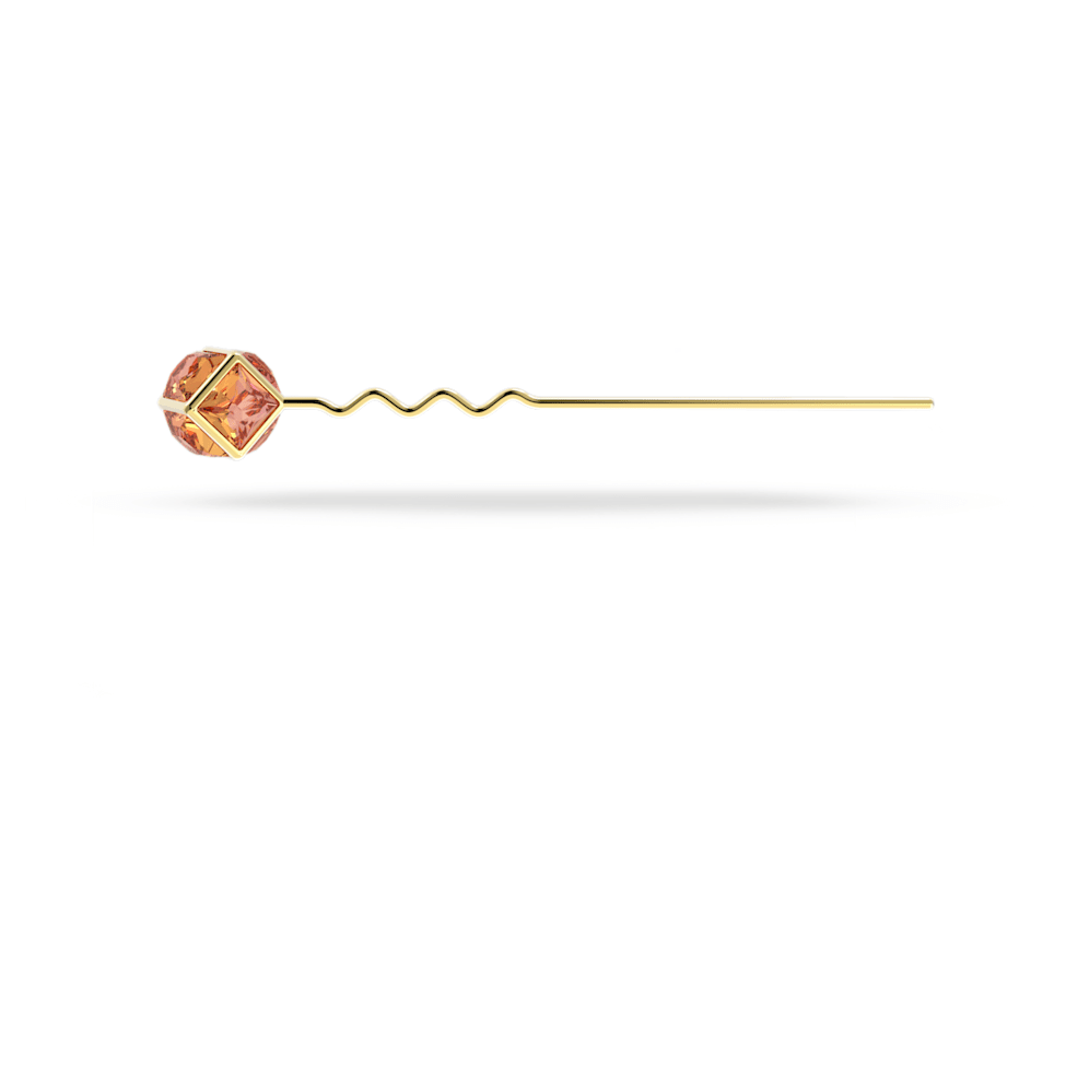 Hair pin, Pink, Gold-tone plated by SWAROVSKI