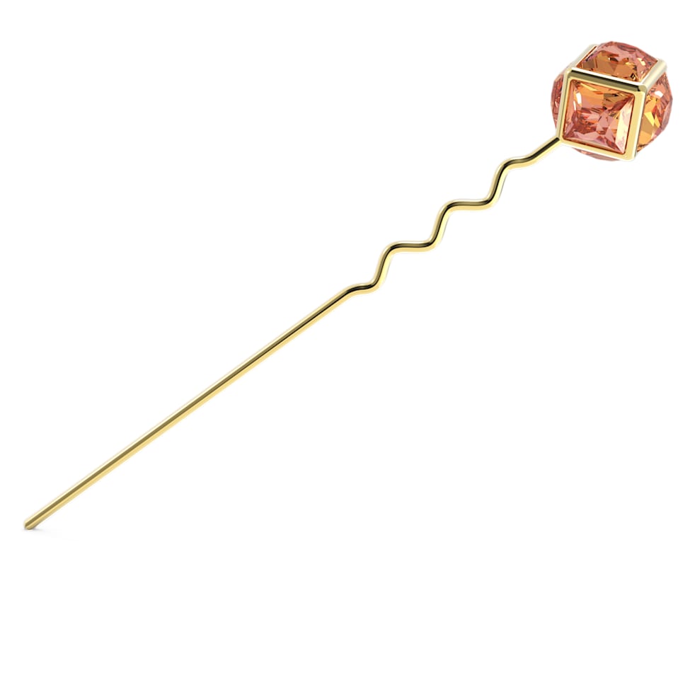 Hair pin, Pink, Gold-tone plated by SWAROVSKI