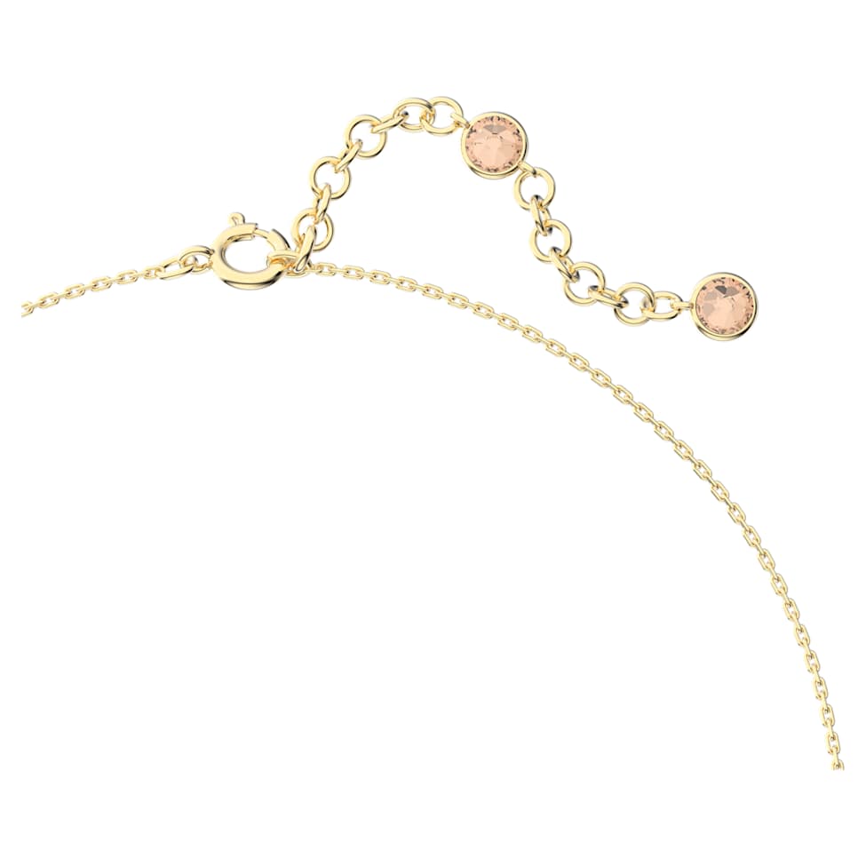 Orbita necklace, Drop cut, Small, Multicoloured, Gold-tone plated by SWAROVSKI