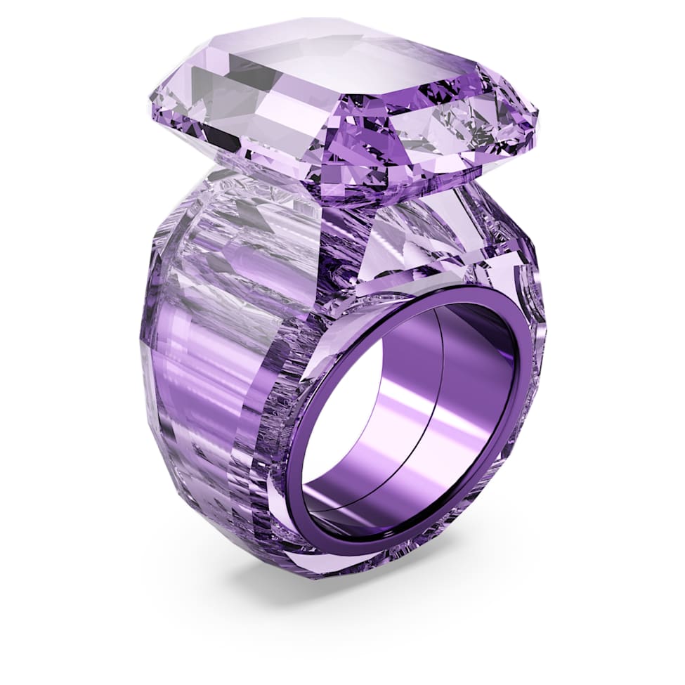Lucent cocktail ring, Octagon cut, Purple by SWAROVSKI