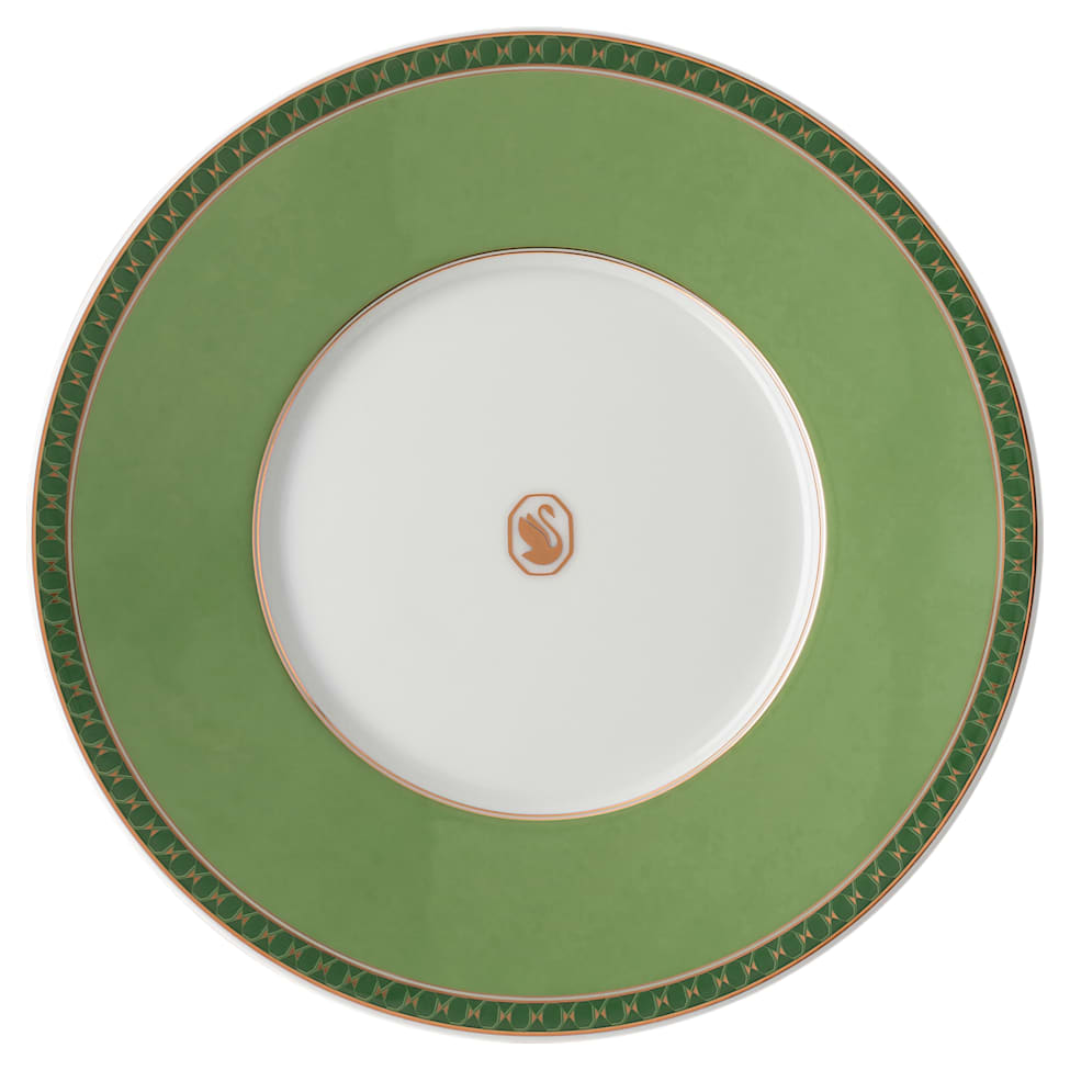 Signum cup with saucer, Porcelain, Green by SWAROVSKI