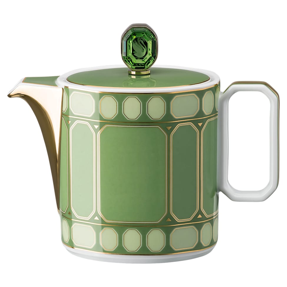Signum creamer jug, Porcelain, Green by SWAROVSKI