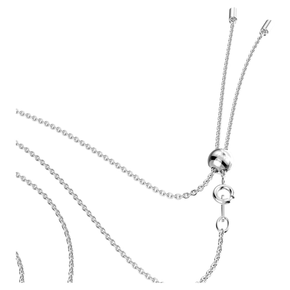 Generation necklace, White, Rhodium plated by SWAROVSKI