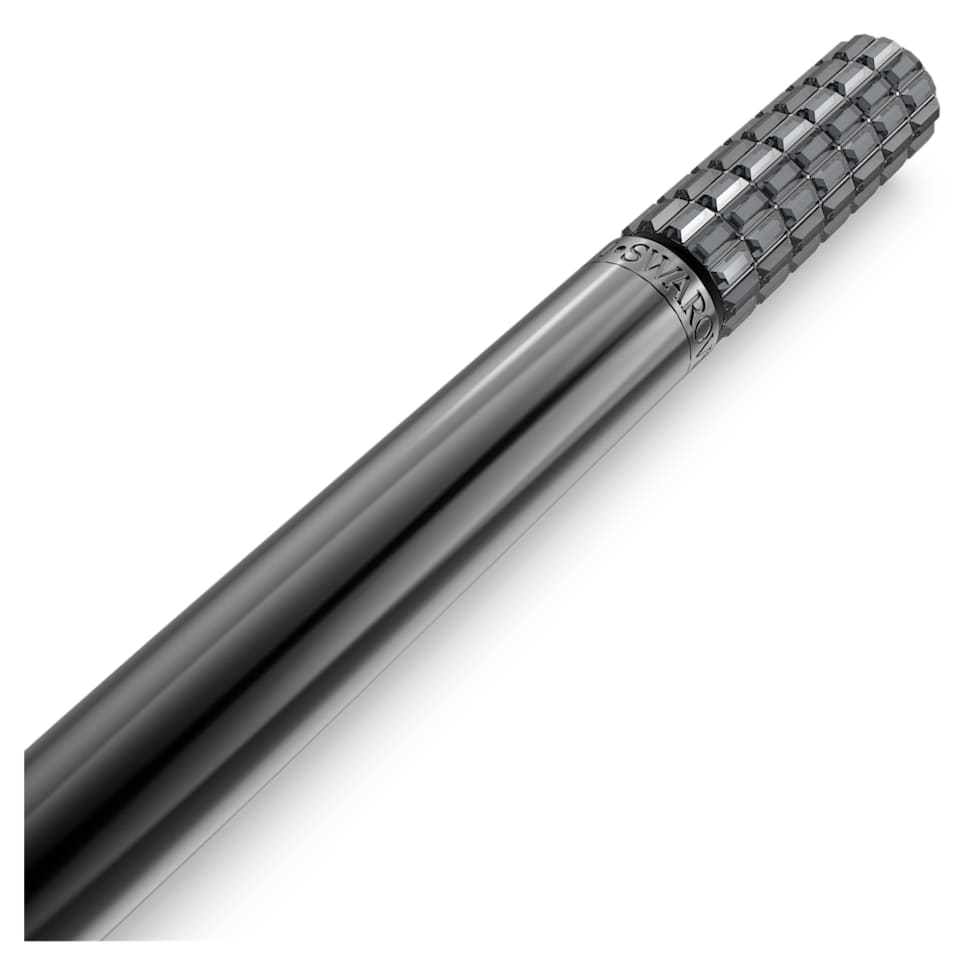 Ballpoint pen, Black, Black lacquered by SWAROVSKI