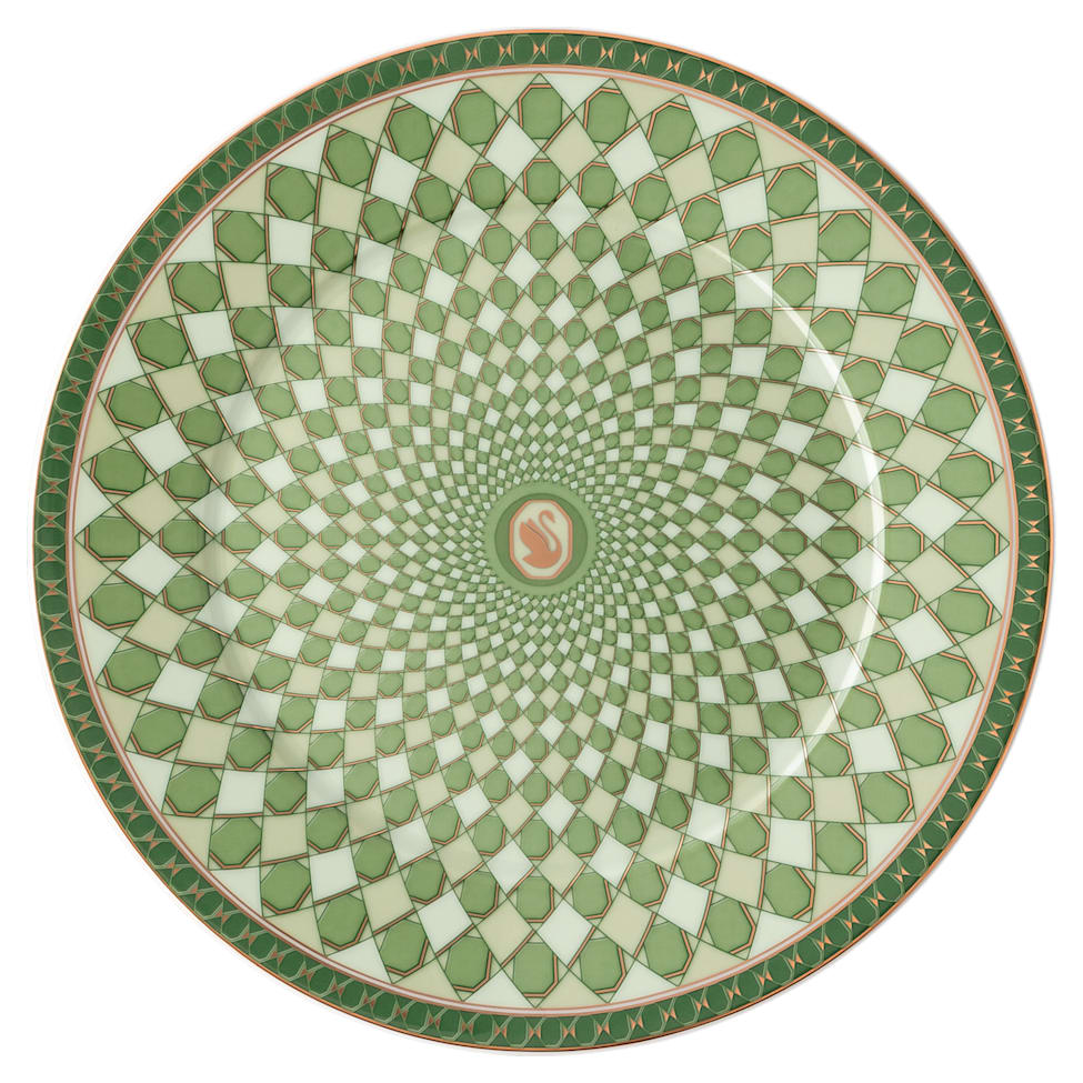 Signum plate set, Porcelain, Medium, Multicolored by SWAROVSKI