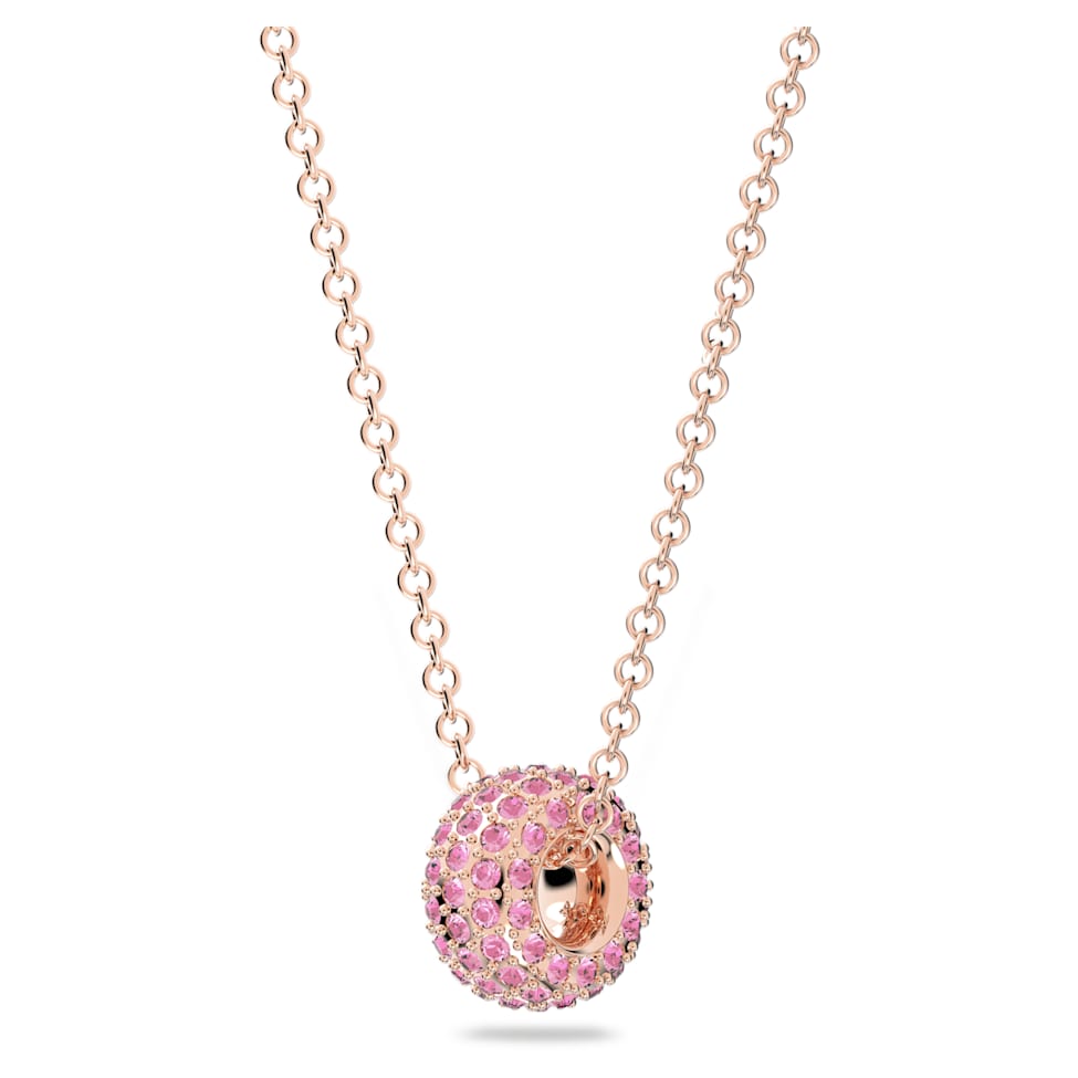 Stone pendant, Pink, Rose gold-tone plated by SWAROVSKI