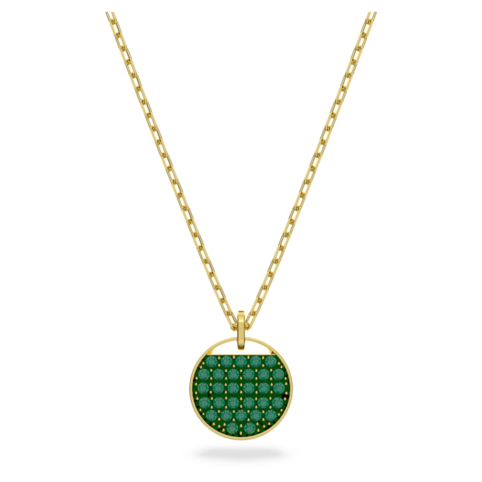 Ginger pendant, Green, Gold-tone plated by SWAROVSKI