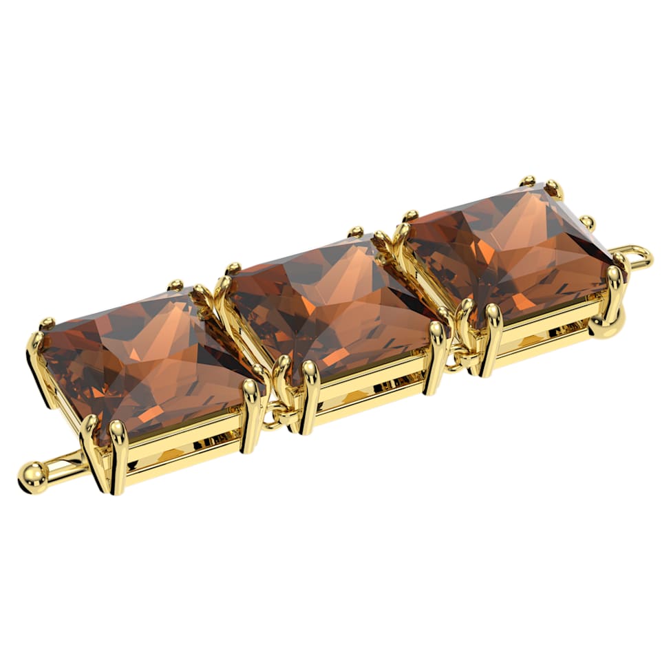 Millenia extender, Square cut, Brown, Gold-tone plated by SWAROVSKI