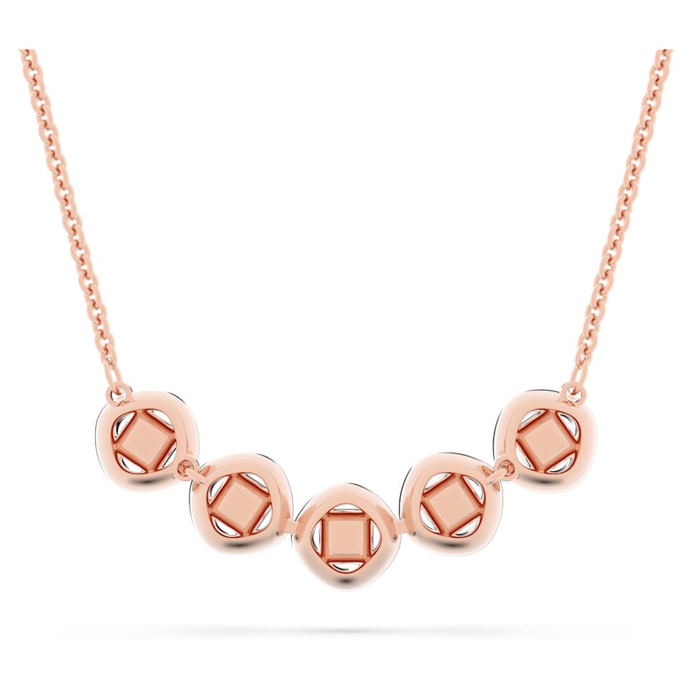Angelic Square necklace, Square cut, White, Rose gold-tone plated by SWAROVSKI