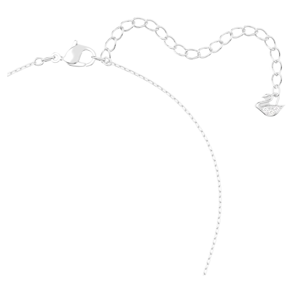 Swarovski Sparkling Dance necklace, White, Rhodium plated by SWAROVSKI