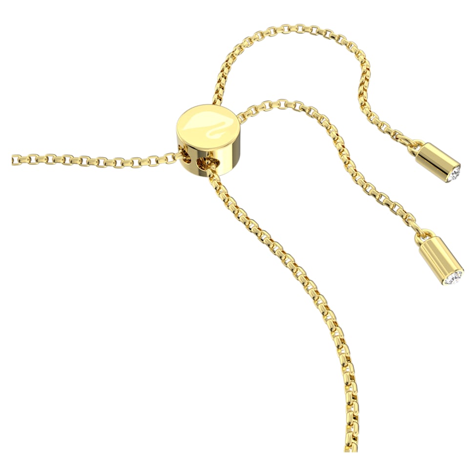 Further bracelet, Interlocking loop, White, Gold-tone plated by SWAROVSKI