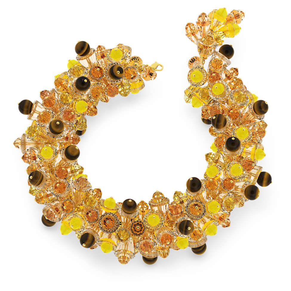 Somnia necklace, Statement, Multicoloured, Gold-tone plated by SWAROVSKI
