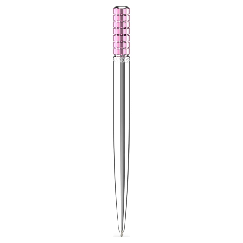 Ballpoint pen, Pink, Chrome plated by SWAROVSKI