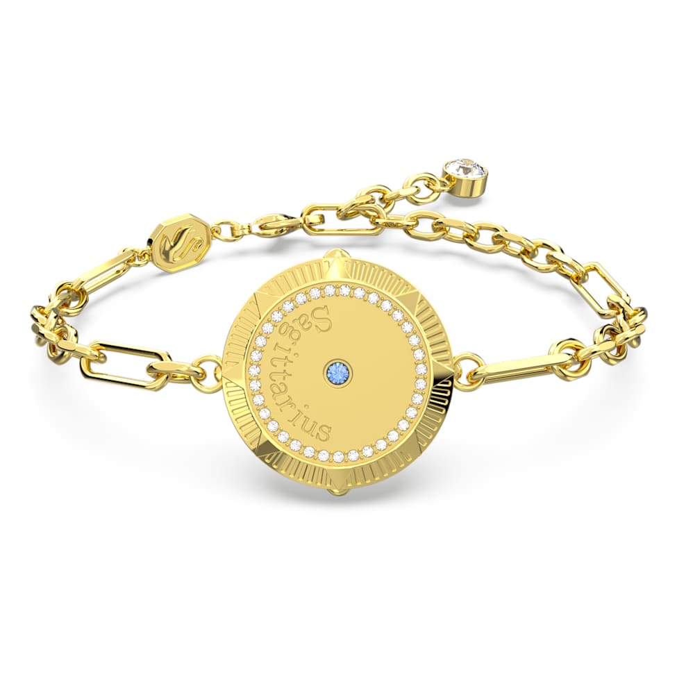 Zodiac bracelet, Sagittarius, Gold tone, Gold-tone plated by SWAROVSKI
