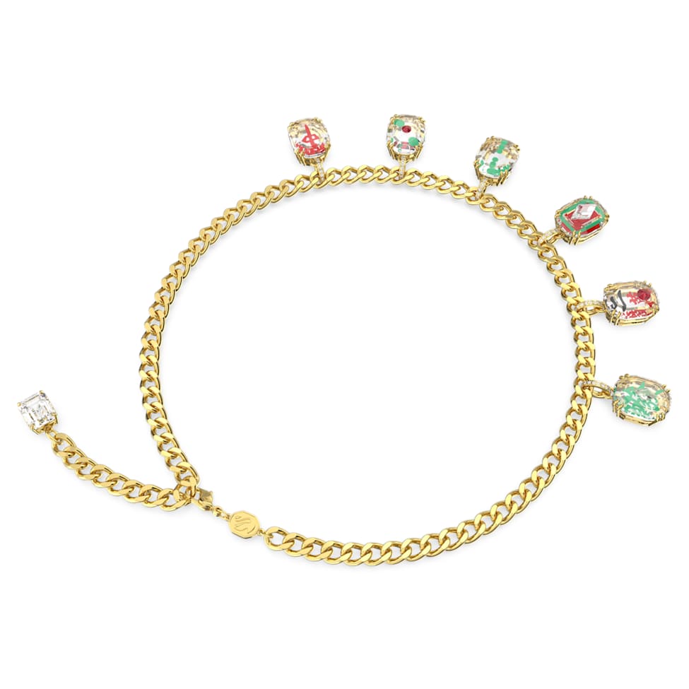 Alea necklace, Multicolored, Gold-tone plated by SWAROVSKI