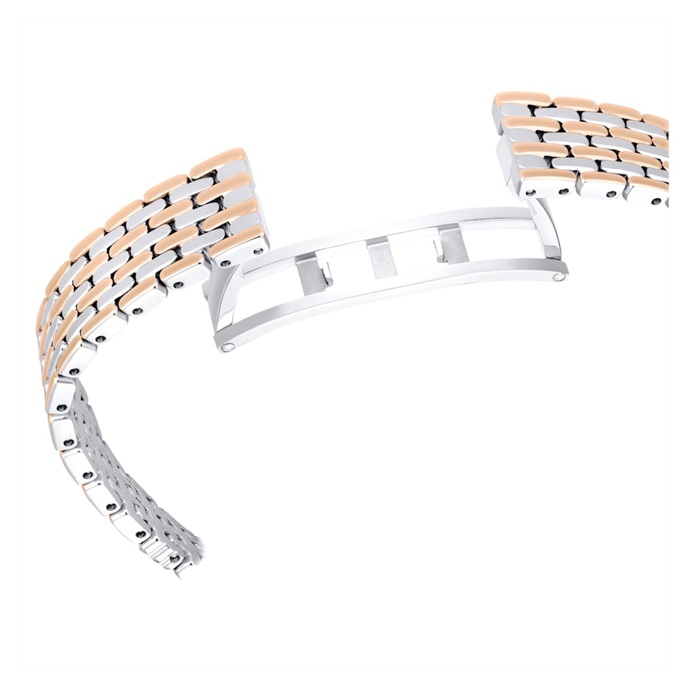 Attract watch, Swiss Made, Pavé, Metal bracelet, Rose gold tone, Mixed metal finish by SWAROVSKI
