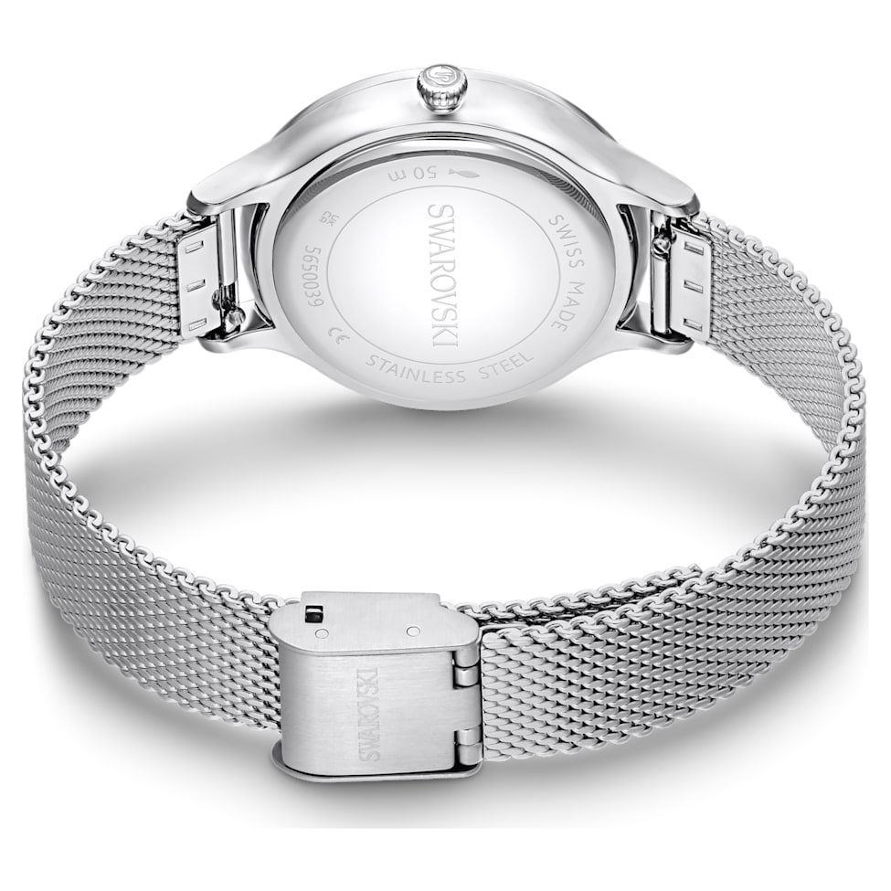 Octea Nova watch, Swiss Made, Metal bracelet, Silver Tone, Stainless steel by SWAROVSKI