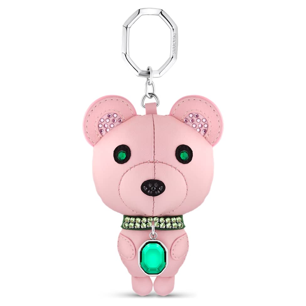 Icons key ring, Bear, Multicolored, Stainless steel by SWAROVSKI
