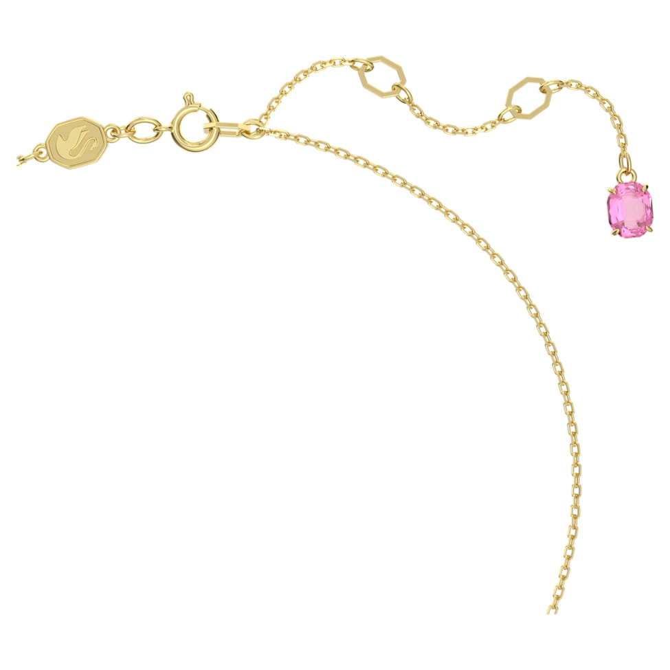 Florere pendant, Flower, Small, Pink, Gold-tone plated by SWAROVSKI
