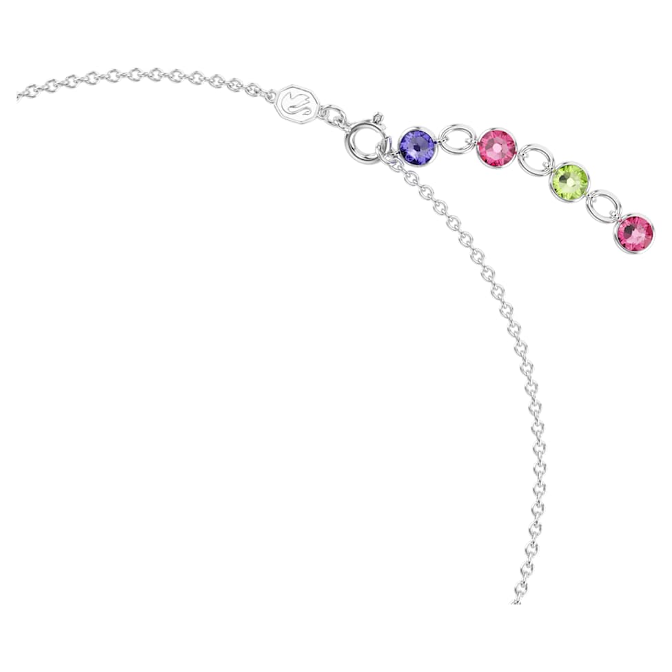 Gema necklace, Mixed cuts, Multicoloured, Rhodium plated by SWAROVSKI