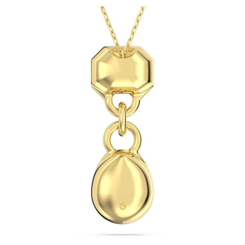 Dextera pendant, Mixed cuts, White, Gold-tone plated by SWAROVSKI