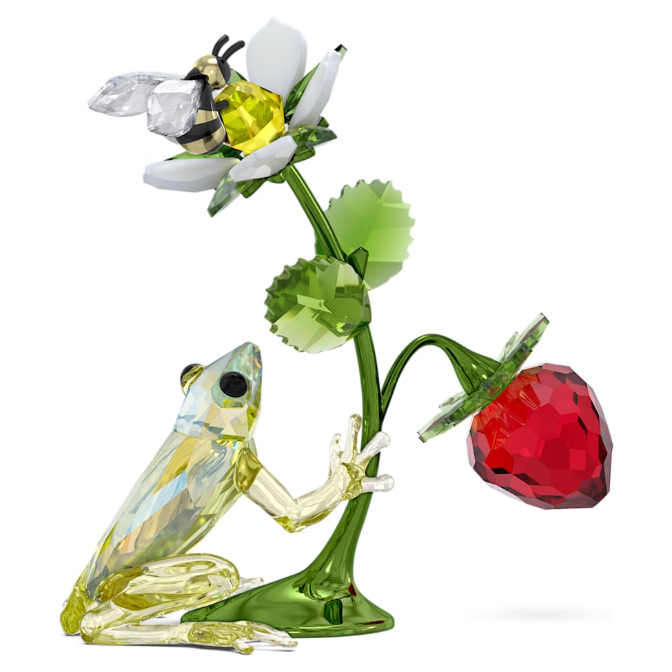 Idyllia Frog, Bee and Strawberry by SWAROVSKI