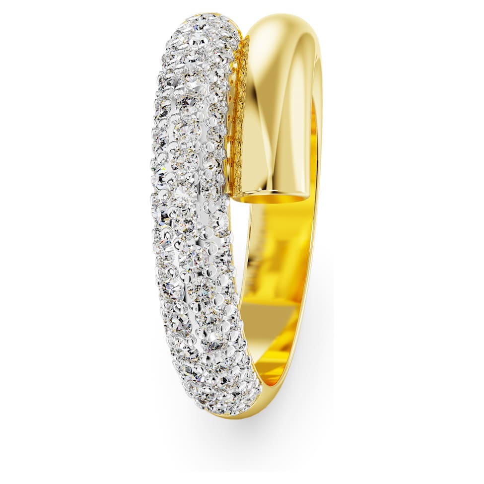 Dextera ring, White, Gold-tone plated by SWAROVSKI