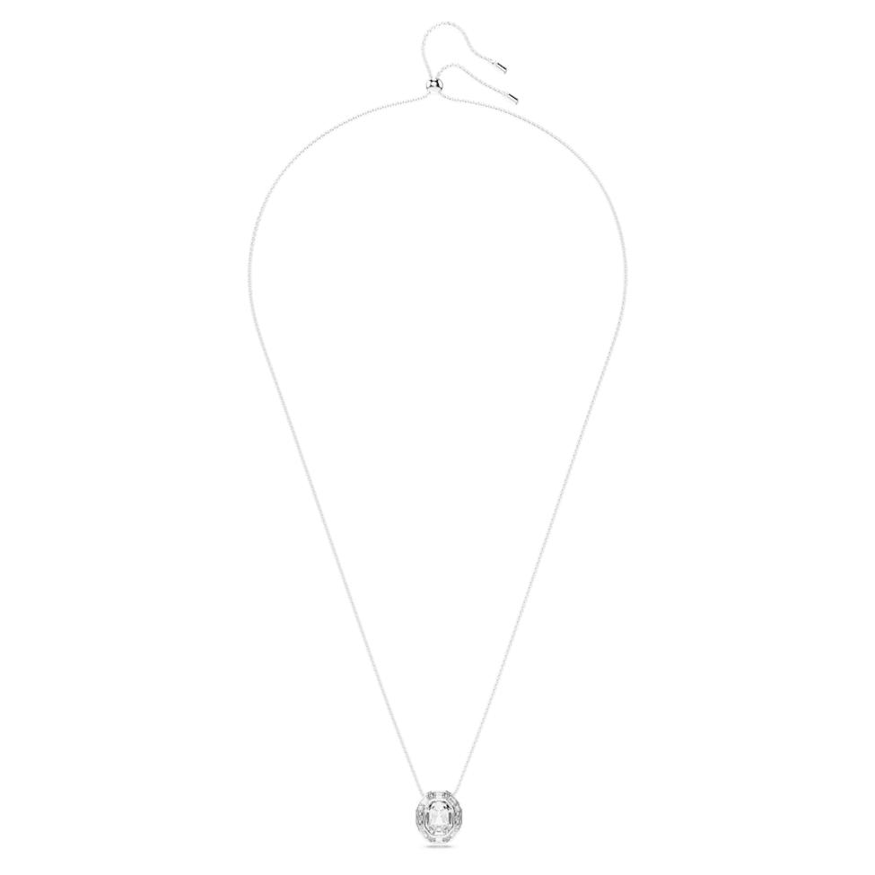 Mesmera pendant, Octagon cut, Large, White, Rhodium plated by SWAROVSKI