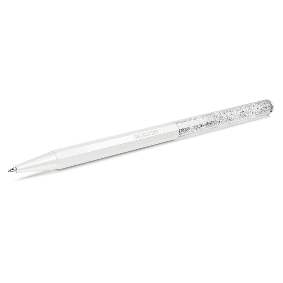 Crystalline ballpoint pen, Octagon shape, White, White lacquered by SWAROVSKI