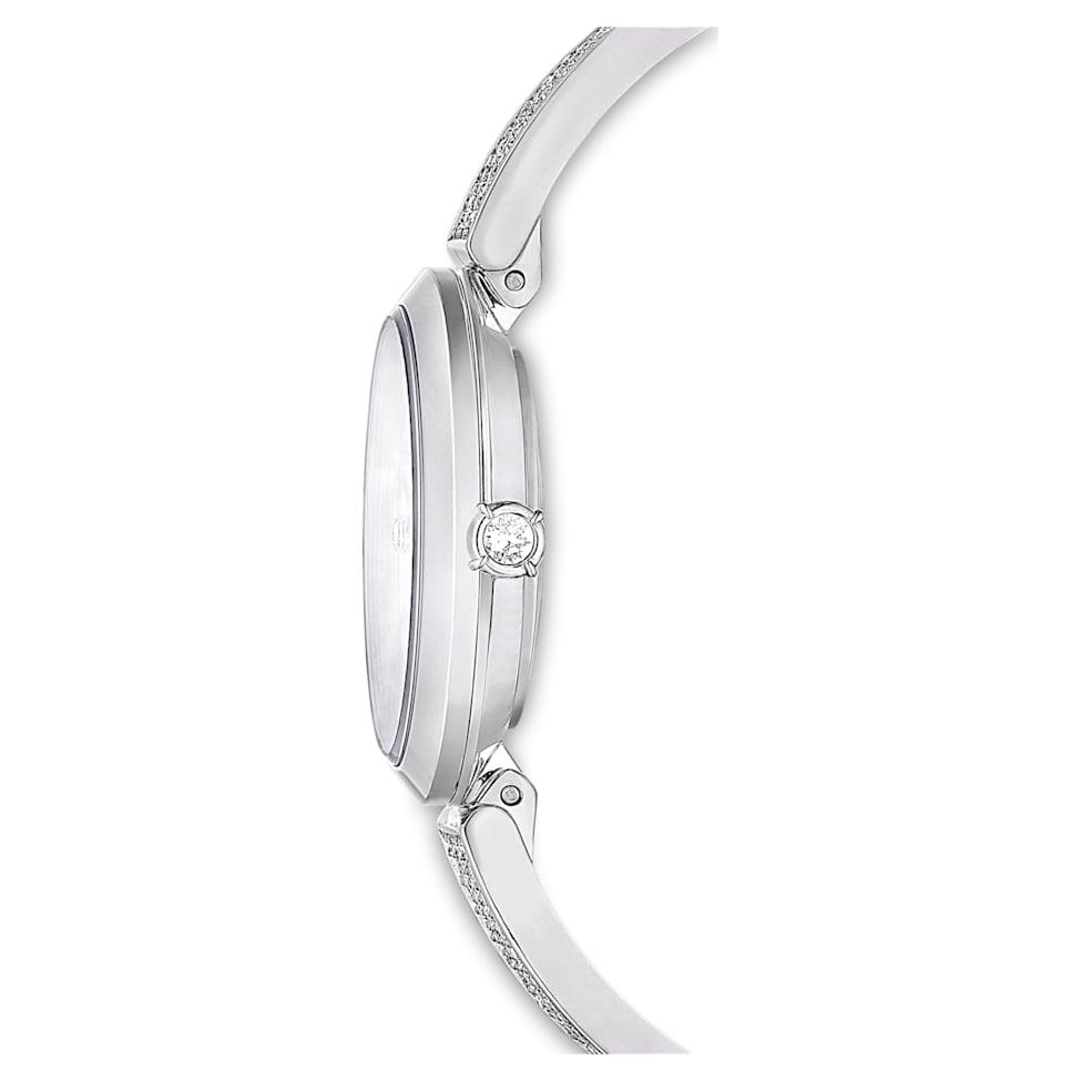 Illumina watch, Swiss Made, Metal bracelet, Silver Tone, Stainless steel by SWAROVSKI