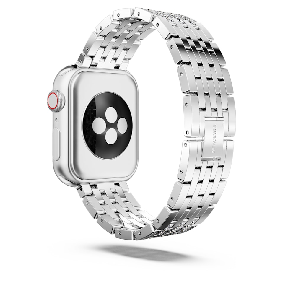 Sparkling princess strap, For Apple Watch® 40 mm & 41mm, Silver Tone, Stainless steel by SWAROVSKI