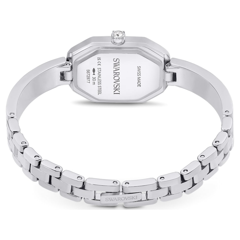 Dextera Bangle watch, Swiss Made, Metal bracelet, Silver Tone, Stainless steel by SWAROVSKI