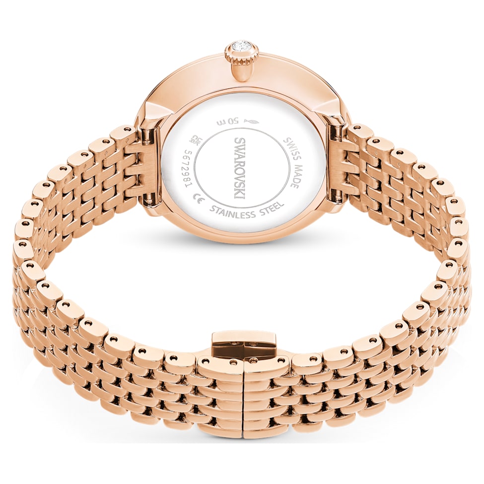 Certa watch, Swiss Made, Metal bracelet, Rose gold tone, Rose gold-tone finish by SWAROVSKI