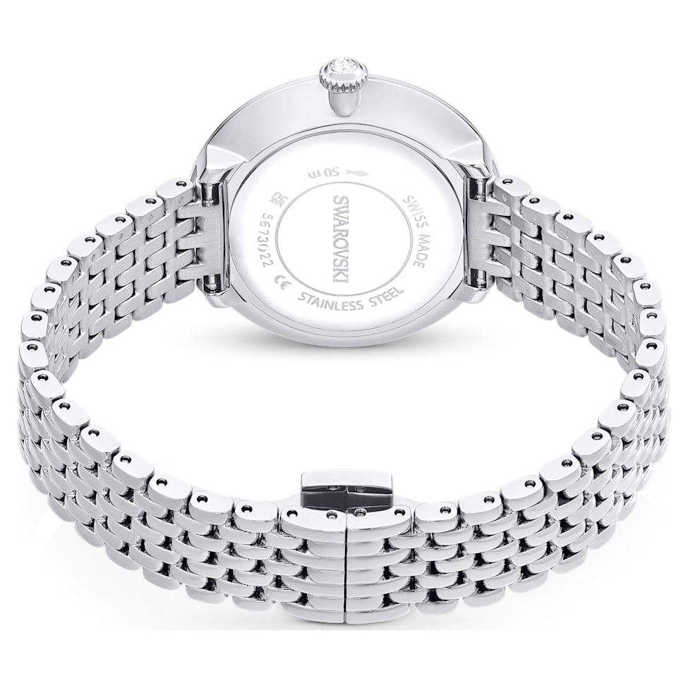 Certa watch, Swiss Made, Metal bracelet, Silver tone, Stainless steel by SWAROVSKI