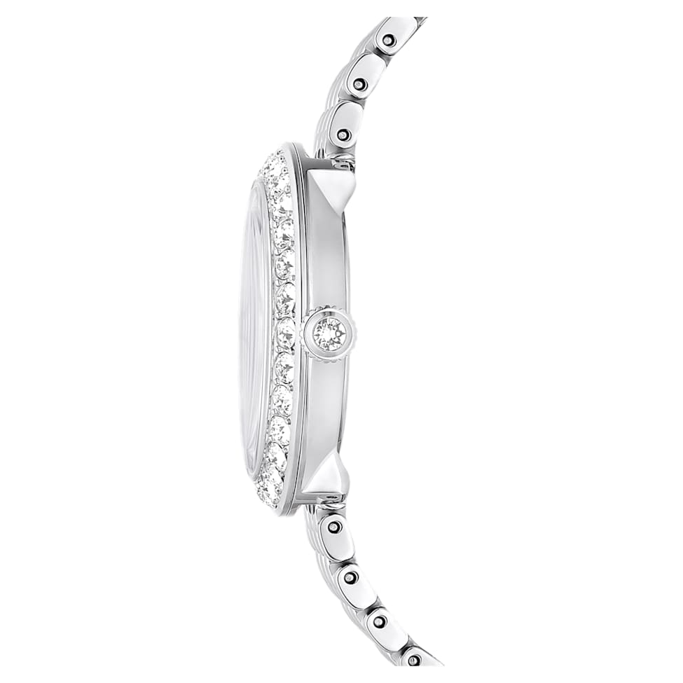 Certa watch, Swiss Made, Metal bracelet, Silver tone, Stainless steel by SWAROVSKI