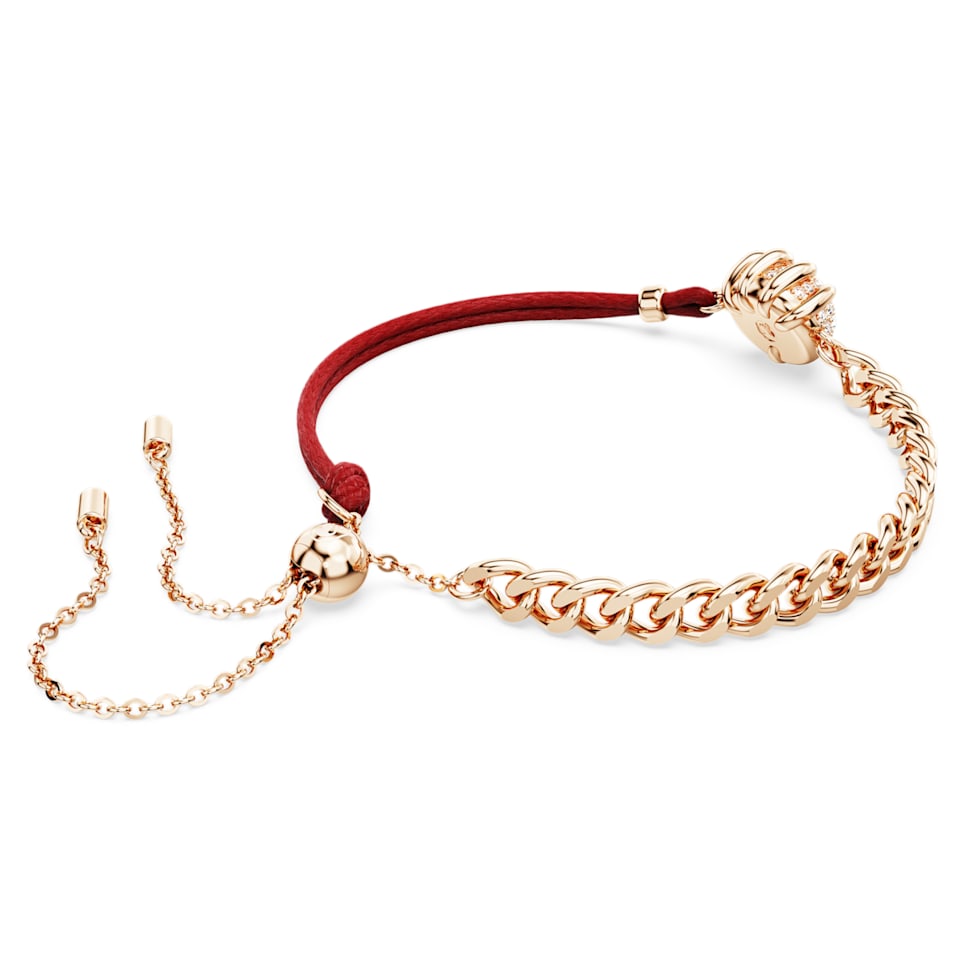 Dragon & Phoenix bracelet, Dragon’s claw, Red, Rose gold-tone plated by SWAROVSKI