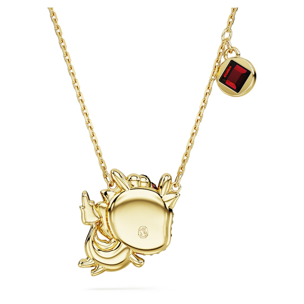 Chinese Zodiac pendant, Dragon, Yellow, Gold-tone plated by SWAROVSKI