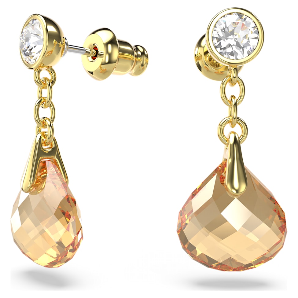 Tessa drop earrings, Gold tone, Gold-tone plated by SWAROVSKI