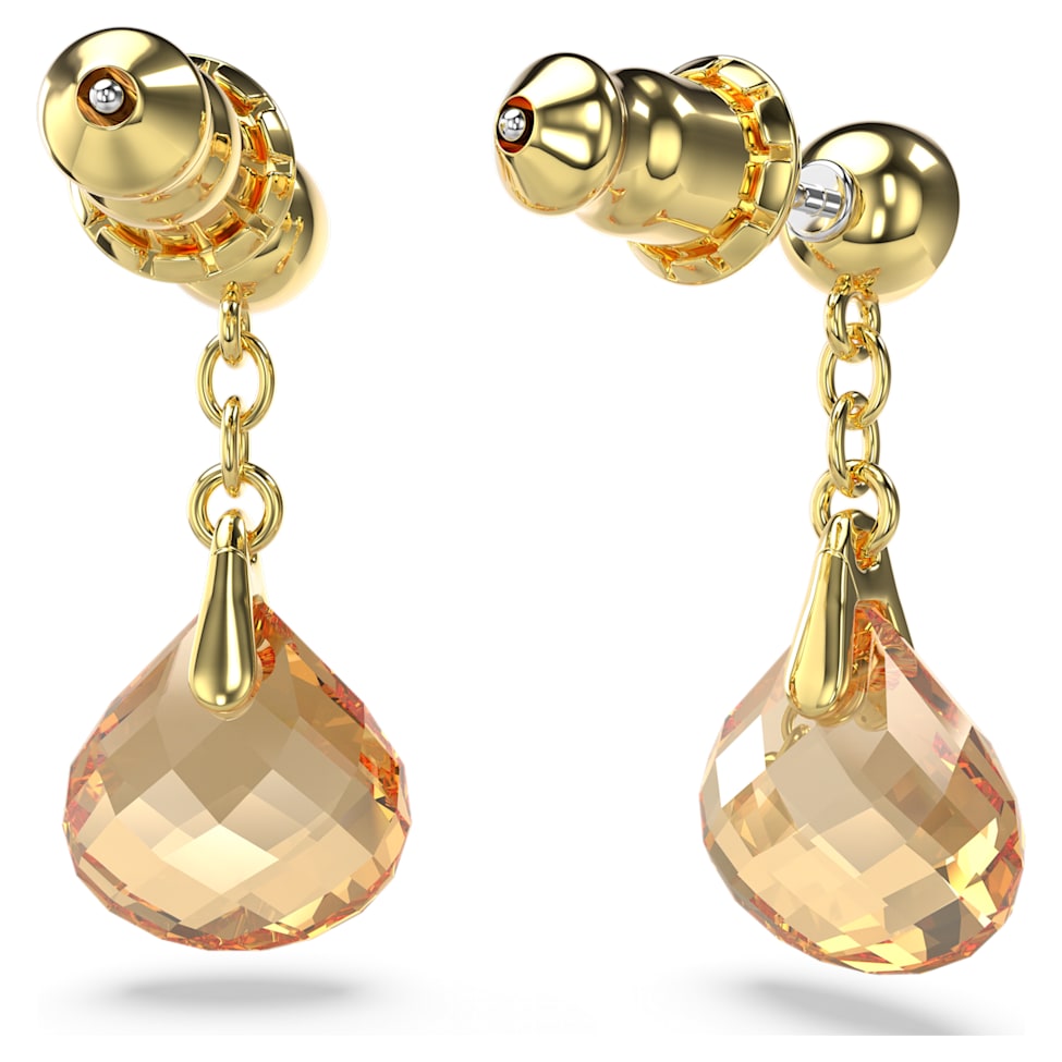 Tessa drop earrings, Gold tone, Gold-tone plated by SWAROVSKI