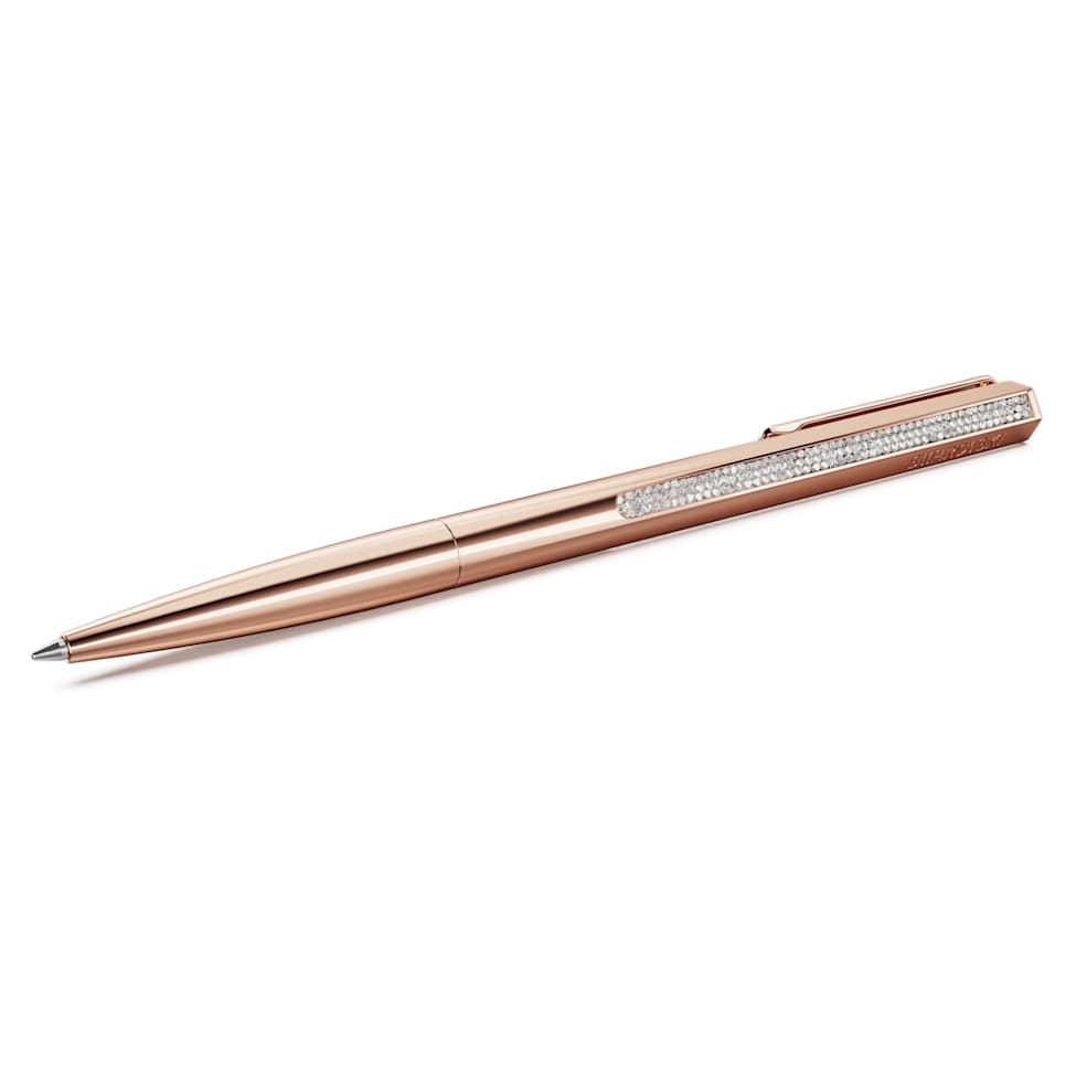 Crystal Shimmer ballpoint pen, Rose gold tone, Rose gold-tone finish by SWAROVSKI