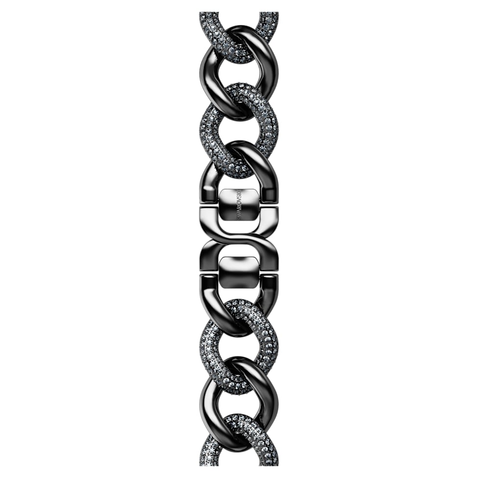 Sparkling chain strap, For Apple Watch® 40 mm & 41mm, Black, Black finish by SWAROVSKI