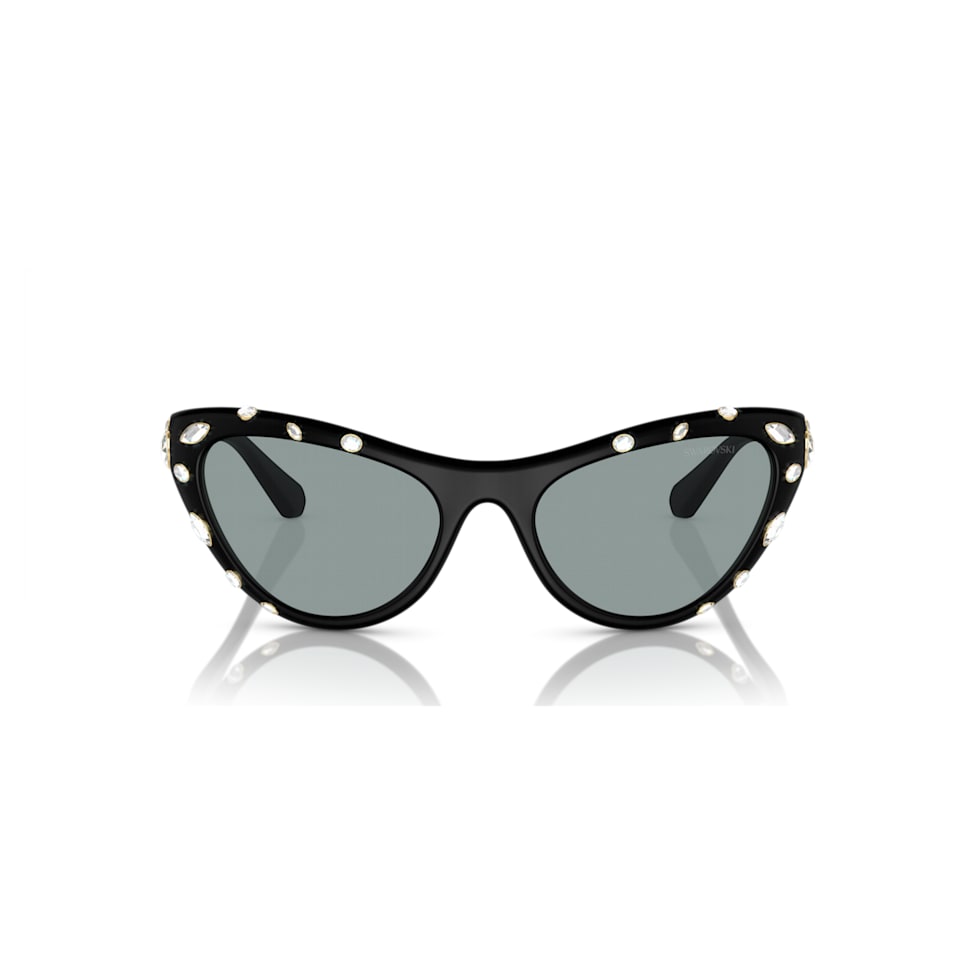 Sunglasses, Cat-Eye shape, SK6007, Black by SWAROVSKI