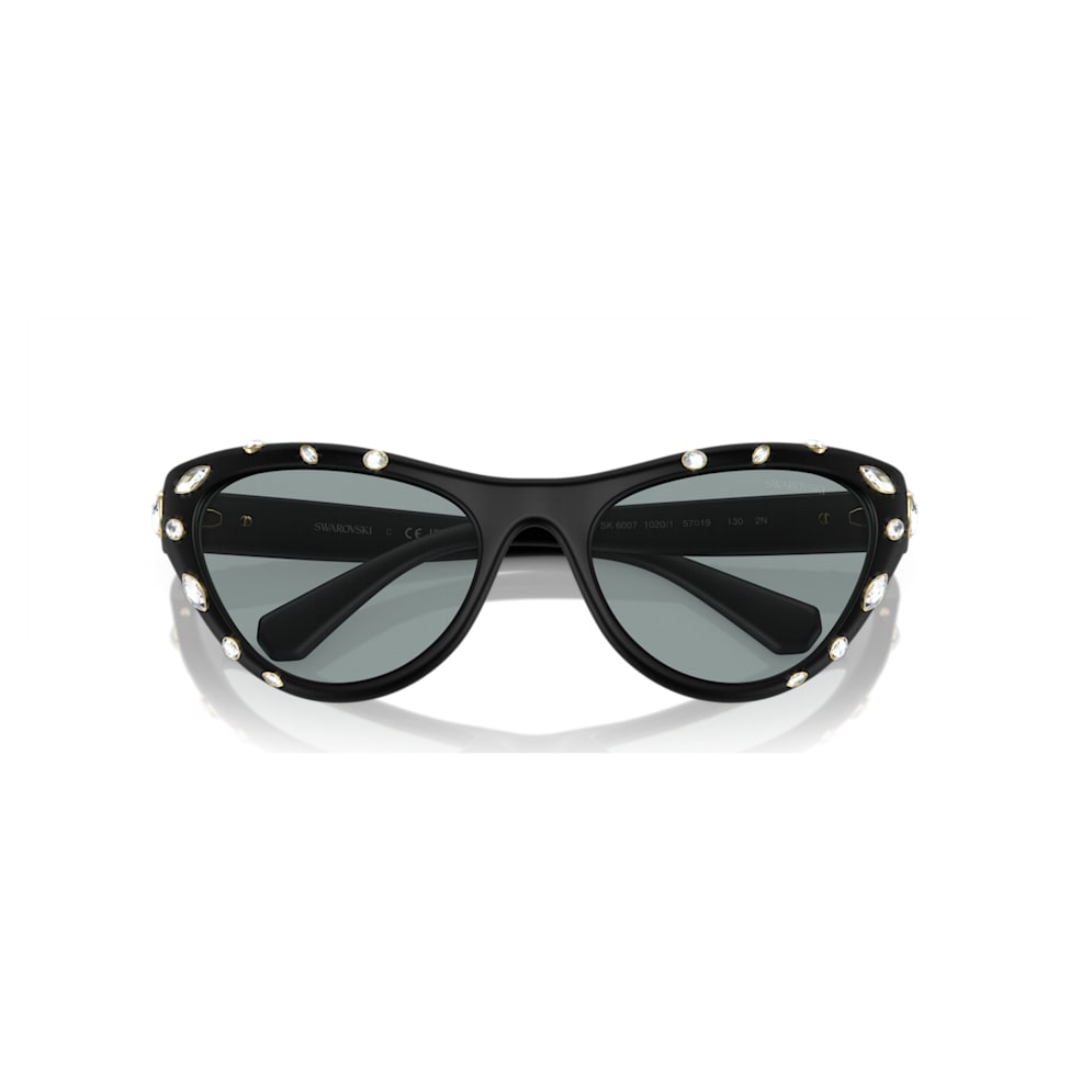 Sunglasses, Cat-Eye shape, SK6007, Black by SWAROVSKI
