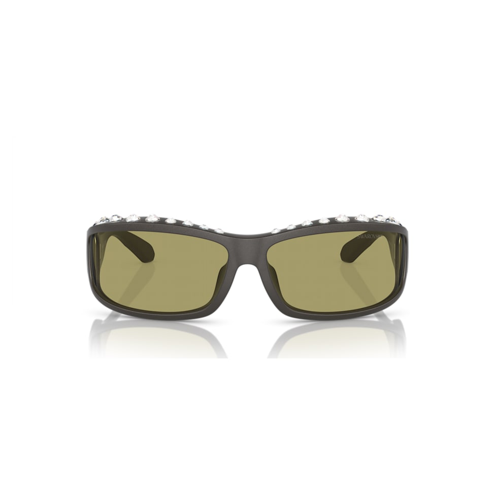 Sunglasses, Rectangular shape, SK6009, Gray by SWAROVSKI
