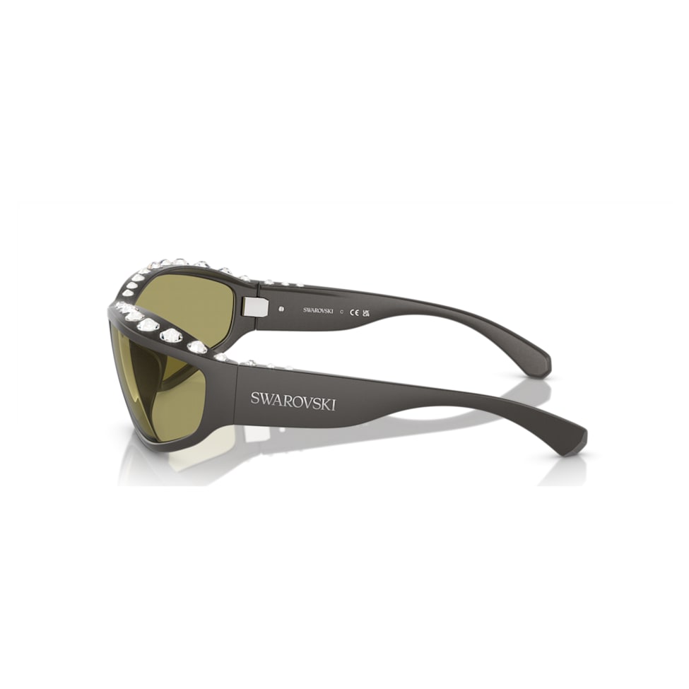 Sunglasses, Rectangular shape, SK6009, Grey by SWAROVSKI