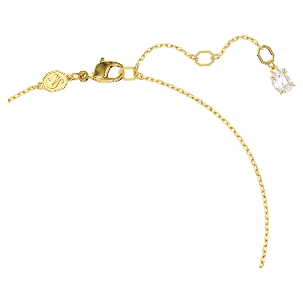 Hyperbola pendant, Heart, White, Gold-tone plated by SWAROVSKI