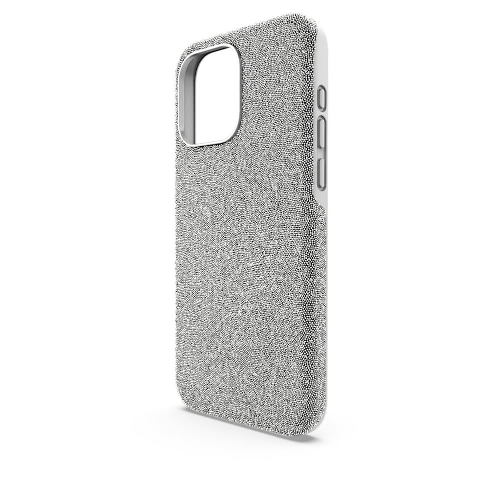 High smartphone case, iPhone® 15 Pro Max, Silver Tone by SWAROVSKI